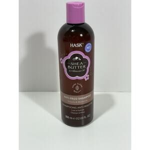 Hask Shea Butter & Hibiscus Oil Anti-Frizz Shampoo 12 Fl Oz New
